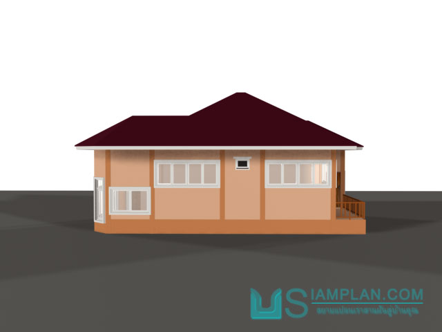 แบบบ้านชั้นเดียว 2 ห้องนอน 2 ห้องน้ำ