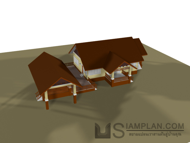 แบบบ้านชั้นเดียว 3 ห้องนอน 2 ห้องน้ำ