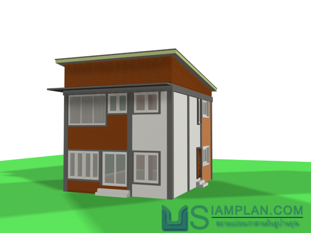 แบบบ้านสองชั้น 3 ห้องนอน 2 ห้องน้ำ