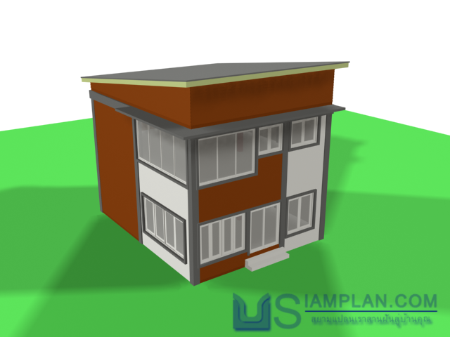 แบบบ้านสองชั้น 3 ห้องนอน 2 ห้องน้ำ