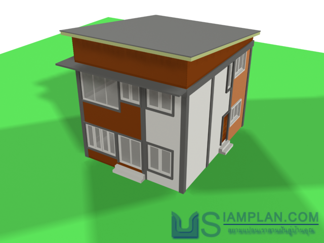 แบบบ้านสองชั้น 3 ห้องนอน 2 ห้องน้ำ
