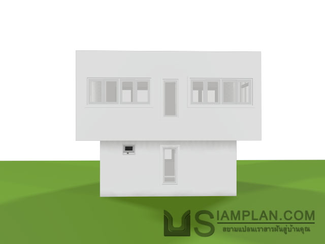 แบบบ้านชั้นเดียว 2 ห้องนอน 1 ห้องน้ำ