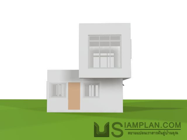 แบบบ้านชั้นเดียว 2 ห้องนอน 1 ห้องน้ำ