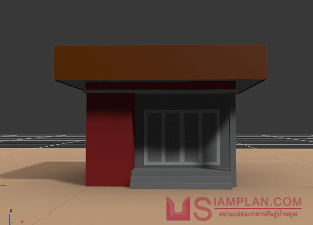 แบบบ้านชั้นเดียว 1 ห้องนอน 1 ห้องน้ำ