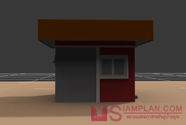 แบบบ้านชั้นเดียว 1 ห้องนอน 1 ห้องน้ำ