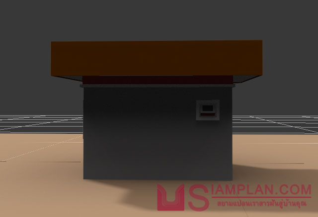 แบบบ้านชั้นเดียว 1 ห้องนอน 1 ห้องน้ำ