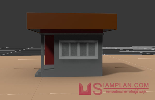 แบบบ้านชั้นเดียว 1 ห้องนอน 1 ห้องน้ำ