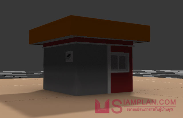 แบบบ้านชั้นเดียว 1 ห้องนอน 1 ห้องน้ำ