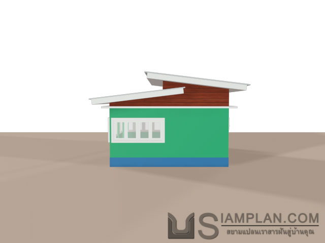 แบบบ้านชั้นเดียว 2 ห้องนอน 1 ห้องน้ำ