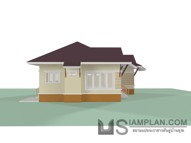 แบบบ้านชั้นเดียว 3 ห้องนอน 3 ห้องน้ำ