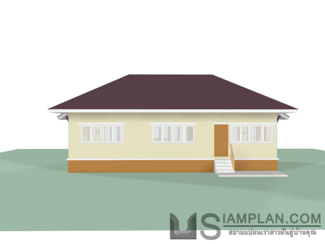 แบบบ้านชั้นเดียว 3 ห้องนอน 3 ห้องน้ำ