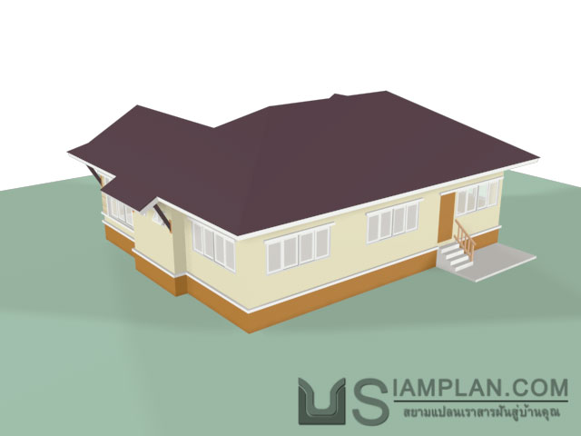 แบบบ้านชั้นเดียว 3 ห้องนอน 3 ห้องน้ำ