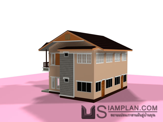 แบบบ้านแฝด 2 ห้องนอน 2 ห้องน้ำ