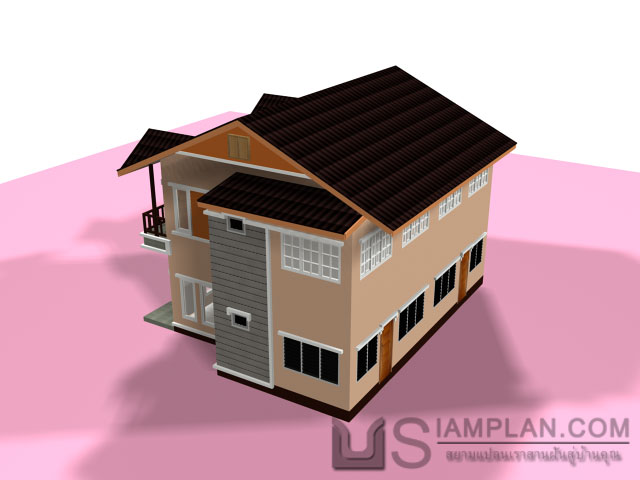 แบบบ้านแฝด 2 ห้องนอน 2 ห้องน้ำ