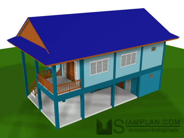 แบบบ้านสองชั้น 3 ห้องนอน 2 ห้องน้ำ