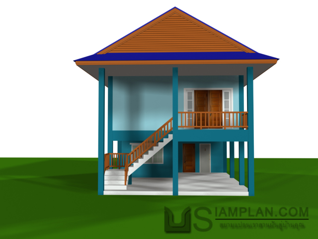 แบบบ้านสองชั้น 3 ห้องนอน 2 ห้องน้ำ