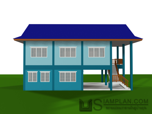 แบบบ้านสองชั้น 3 ห้องนอน 2 ห้องน้ำ