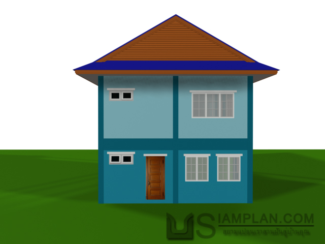 แบบบ้านสองชั้น 3 ห้องนอน 2 ห้องน้ำ