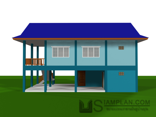 แบบบ้านสองชั้น 3 ห้องนอน 2 ห้องน้ำ