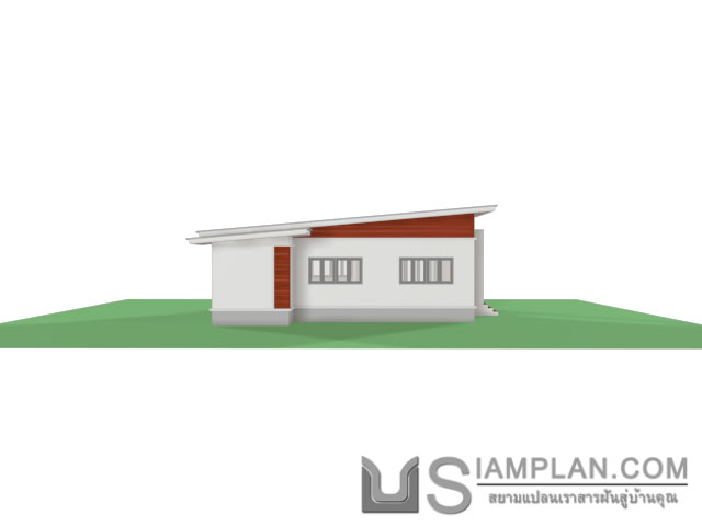แบบบ้านชั้นเดียว 2 ห้องนอน 2 ห้องน้ำ
