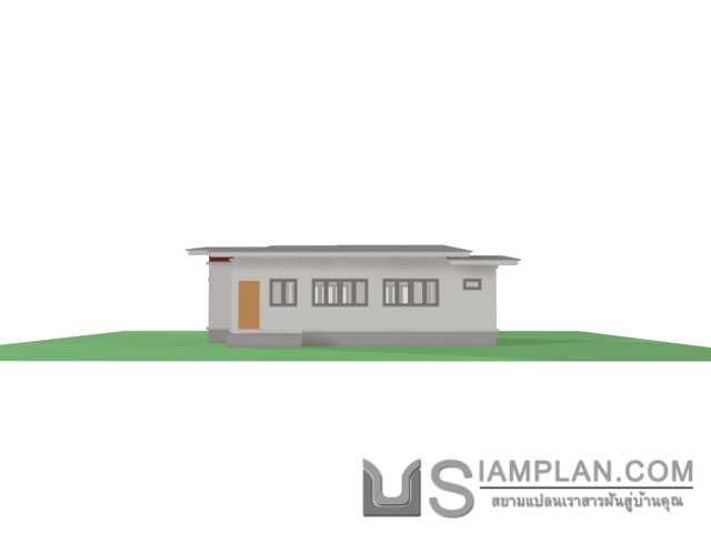 แบบบ้านชั้นเดียว 2 ห้องนอน 2 ห้องน้ำ