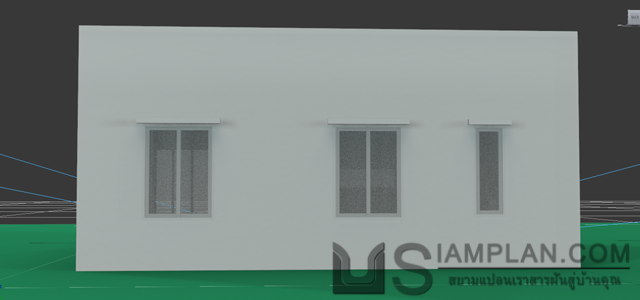 แบบบ้านชั้นเดียว 2 ห้องนอน 1 ห้องน้ำ