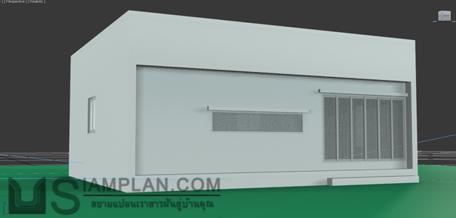 แบบบ้านชั้นเดียว 2 ห้องนอน 1 ห้องน้ำ