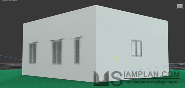 แบบบ้านชั้นเดียว 2 ห้องนอน 1 ห้องน้ำ