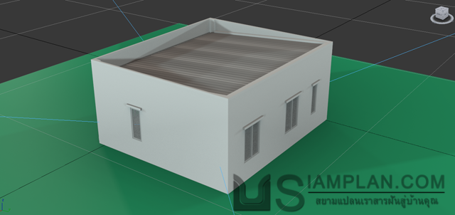 แบบบ้านชั้นเดียว 2 ห้องนอน 1 ห้องน้ำ
