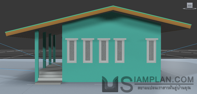 แบบบ้านชั้นเดียว 2 ห้องนอน 1 ห้องน้ำ