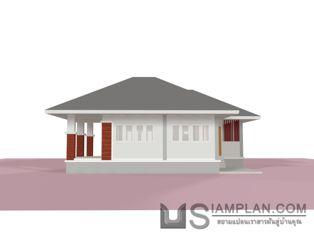 แบบบ้านชั้นเดียว 3 ห้องนอน 2 ห้องน้ำ