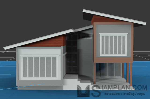 แบบบ้านชั้นเดียว 3 ห้องนอน 3 ห้องน้ำ
