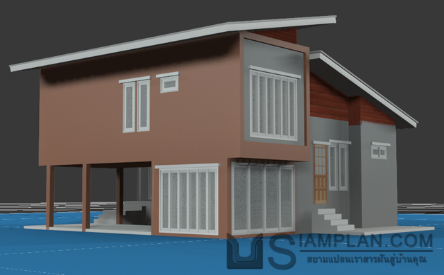 แบบบ้านชั้นเดียว 3 ห้องนอน 3 ห้องน้ำ