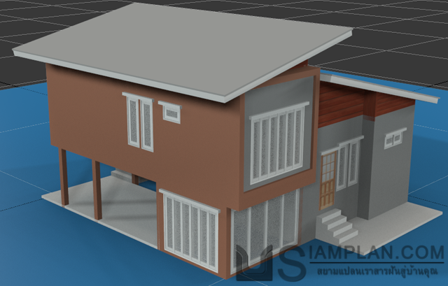 แบบบ้านชั้นเดียว 3 ห้องนอน 3 ห้องน้ำ