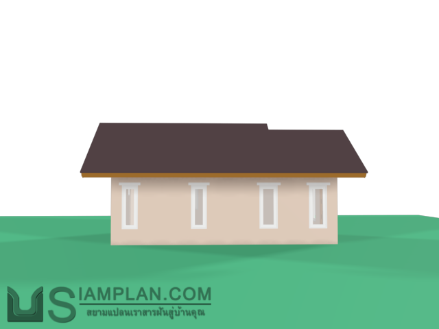 แบบบ้านชั้นเดียว 1 ห้องนอน 1 ห้องน้ำ