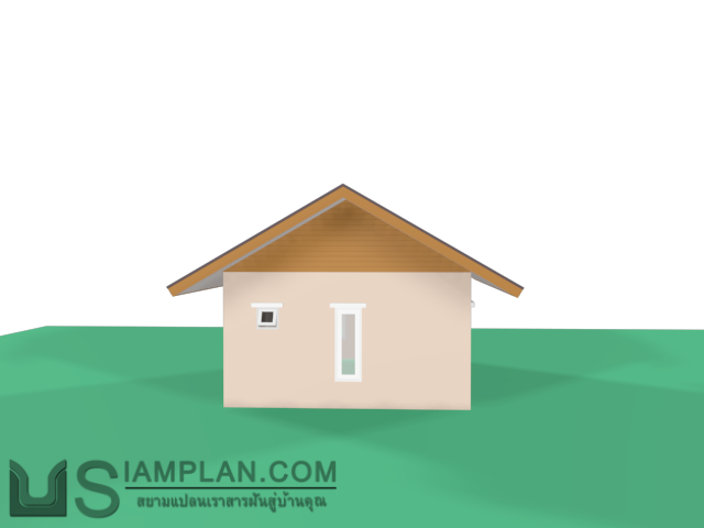แบบบ้านชั้นเดียว 1 ห้องนอน 1 ห้องน้ำ