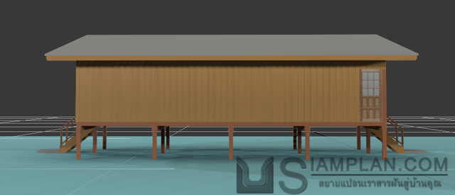 แบบบ้านชั้นเดียว 1 ห้องนอน 0 ห้องน้ำ