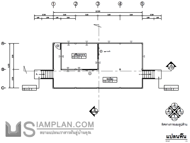 แบบบ้านชั้นเดียว 1 ห้องนอน 0 ห้องน้ำ