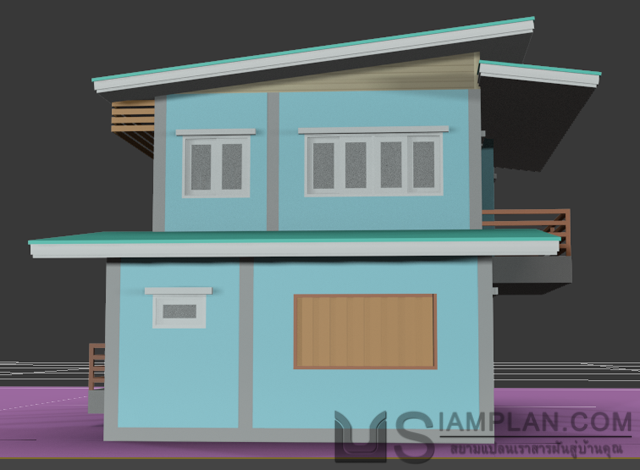 แบบบ้านชั้นเดียว 1 ห้องนอน 1 ห้องน้ำ