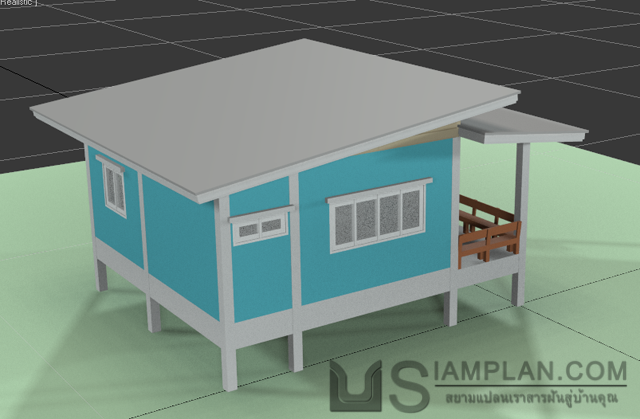 แบบบ้านชั้นเดียว 1 ห้องนอน 1 ห้องน้ำ