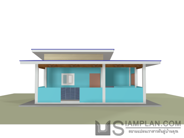 แบบบ้านชั้นเดียว 1 ห้องนอน 1 ห้องน้ำ