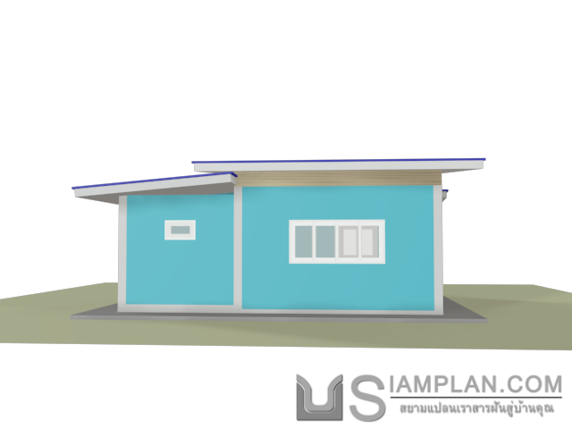 แบบบ้านชั้นเดียว 1 ห้องนอน 1 ห้องน้ำ