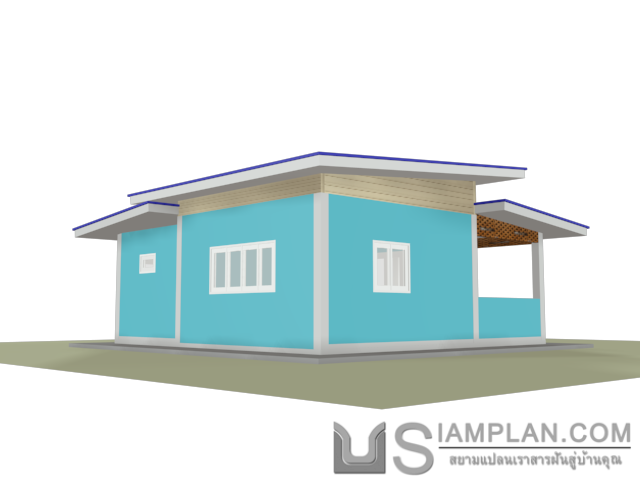 แบบบ้านชั้นเดียว 1 ห้องนอน 1 ห้องน้ำ