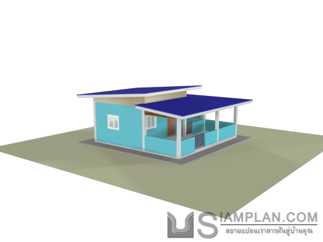 แบบบ้านชั้นเดียว 1 ห้องนอน 1 ห้องน้ำ