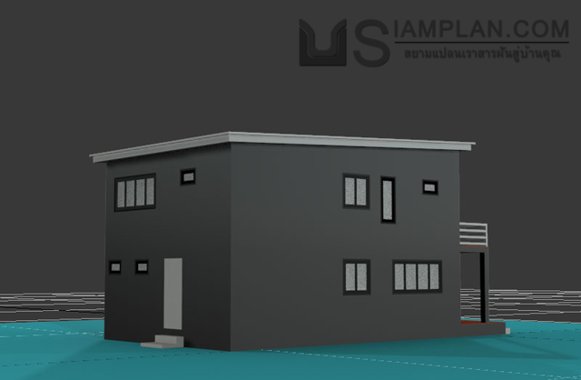 แบบบ้านสองชั้น 3 ห้องนอน 4 ห้องน้ำ