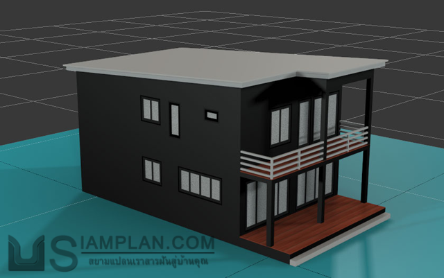 แบบบ้านสองชั้น 3 ห้องนอน 4 ห้องน้ำ