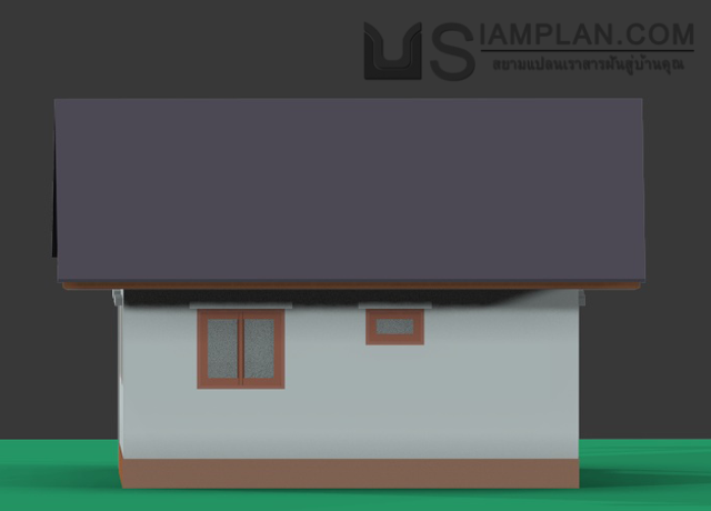 แบบบ้านชั้นเดียว 2 ห้องนอน 2 ห้องน้ำ