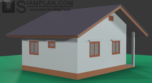 แบบบ้านชั้นเดียว 2 ห้องนอน 2 ห้องน้ำ