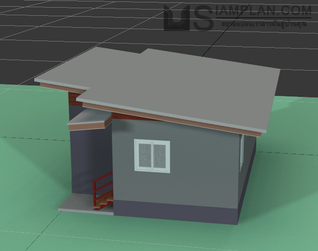 แบบบ้านชั้นเดียว 2 ห้องนอน 2 ห้องน้ำ