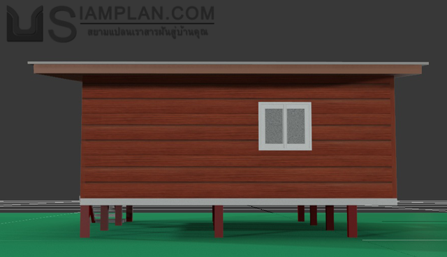 แบบบ้านชั้นเดียว 2 ห้องนอน 1 ห้องน้ำ